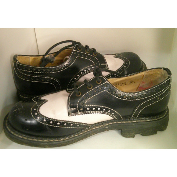 Angels by John’s Lived Brogue Shoes | Black Leather | Chunky Sole | Men's 5.5 - Picture 3 of 11